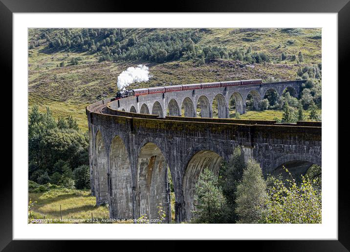 Glenfinnan Viaduct. Framed Mounted Print by Neil Coleran