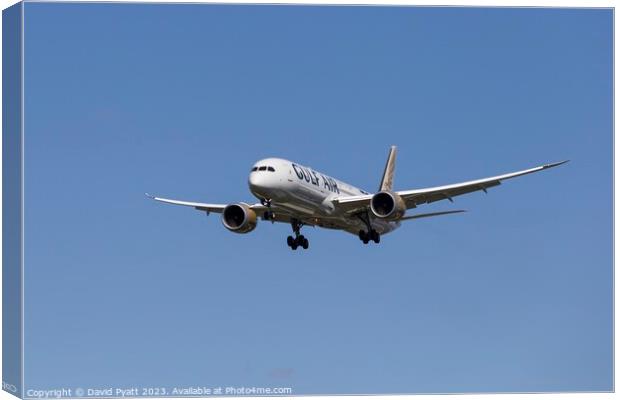 Gulf Air Boeing 787 Dreamliner  Canvas Print by David Pyatt