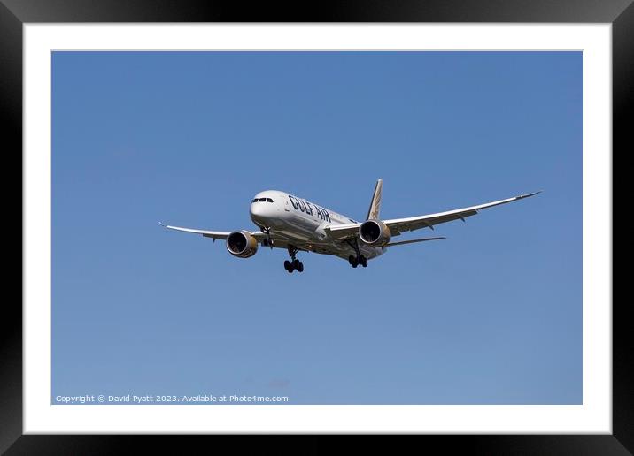 Gulf Air Boeing 787 Dreamliner  Framed Mounted Print by David Pyatt