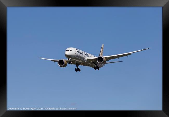 Gulf Air Boeing 787 Dreamliner  Framed Print by David Pyatt