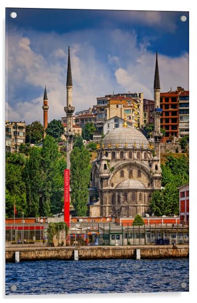 Nusretiye Mosque in Istanbul Acrylic by Artur Bogacki