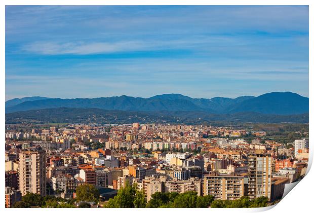 Girona City Cityscape In Spain Print by Artur Bogacki