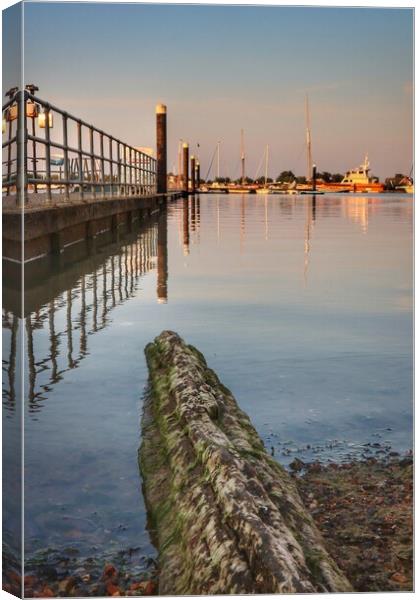Outdoor Brightlingsea Harbour in  the morning sun  Canvas Print by Tony lopez