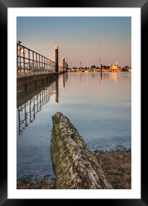 Outdoor Brightlingsea Harbour in  the morning sun  Framed Mounted Print by Tony lopez