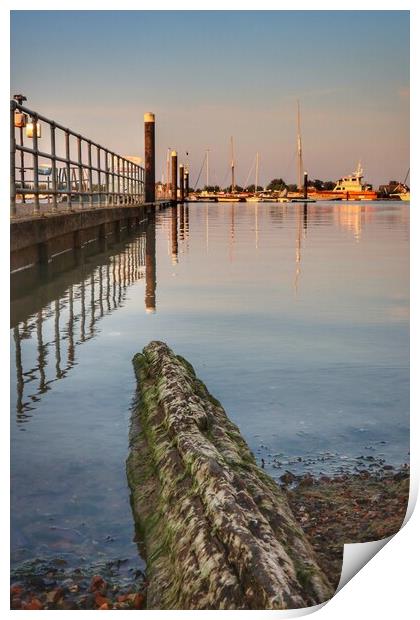 Outdoor Brightlingsea Harbour in  the morning sun  Print by Tony lopez