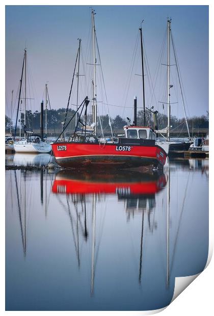 Low tide over Brightlingsea Harbour  Print by Tony lopez