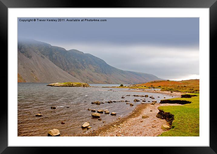 The Bleakness of Wast Water Framed Mounted Print by Trevor Kersley RIP