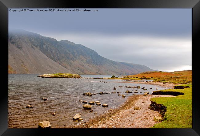 The Bleakness of Wast Water Framed Print by Trevor Kersley RIP