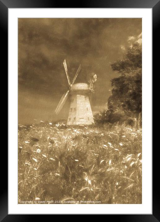 Windmill Of Vintage Days Framed Mounted Print by David Pyatt