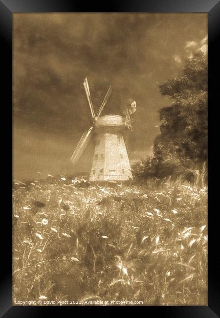 Windmill Of Vintage Days Framed Print by David Pyatt