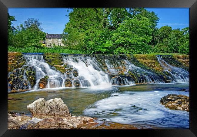 River Wharfe at Linton Falls Framed Print by Darren Galpin