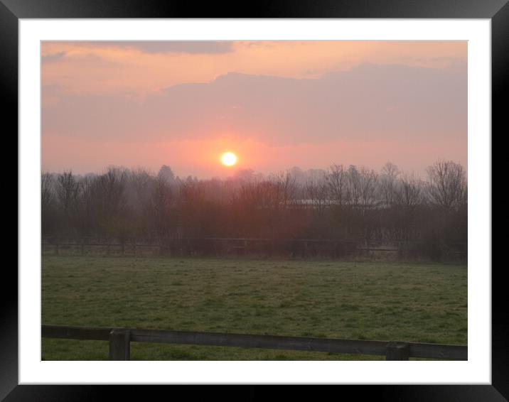 Glorious Sunrise Illuminates the Serene Countrysid Framed Mounted Print by Simon Hill