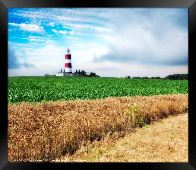 Happisburgh Lighthouse Norfolk Framed Print by Craig Yates