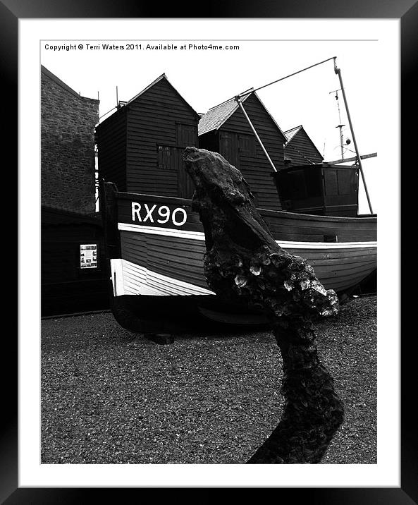 Hastings in Black & White Framed Mounted Print by Terri Waters