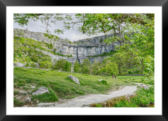 Malham Cove Yorkshire Dales Framed Mounted Print by Alison Chambers