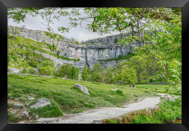 Malham Cove Yorkshire Dales Framed Print by Alison Chambers