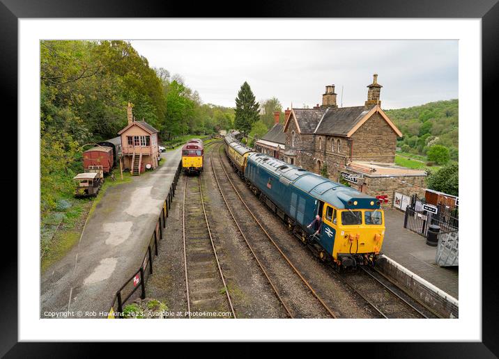 Class 50 at Highley  Framed Mounted Print by Rob Hawkins