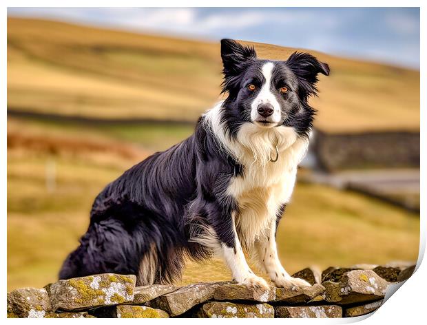 Ben The Border Collie Print by Steve Smith