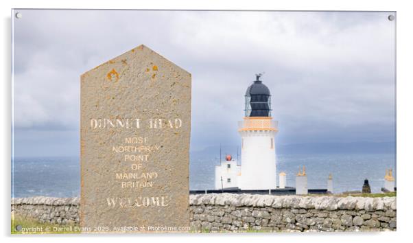 Dunnet Head Sign Acrylic by Darrell Evans