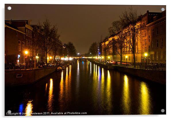 Prinsensgracht facing Leidestraat Acrylic by Jonah Anderson Photography