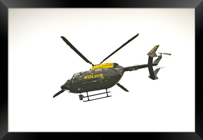 Met Police Helicopter Framed Print by David French