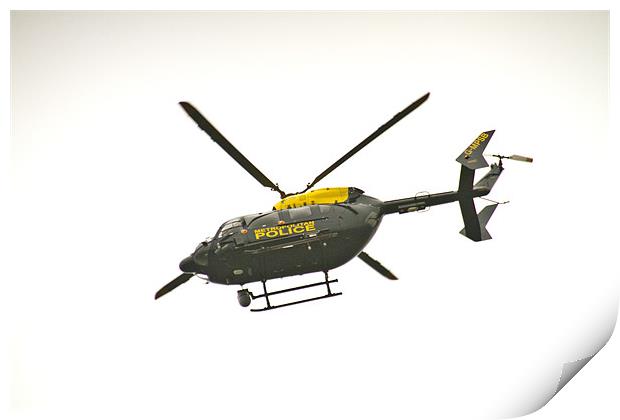 Met Police Helicopter Print by David French