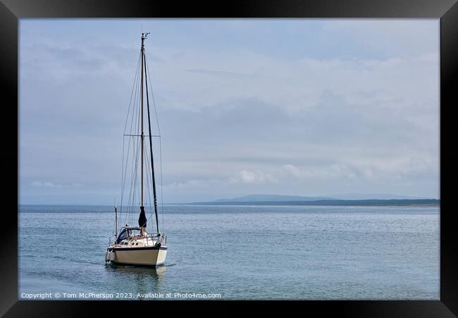 Serene Solitude on the Moray Firth Framed Print by Tom McPherson