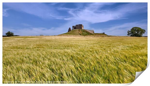Dramatic View of Duffus Castle Print by Tom McPherson