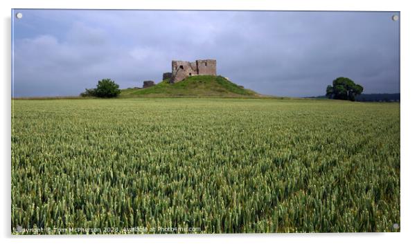 The Timeless Fortification of Duffus Castle Acrylic by Tom McPherson