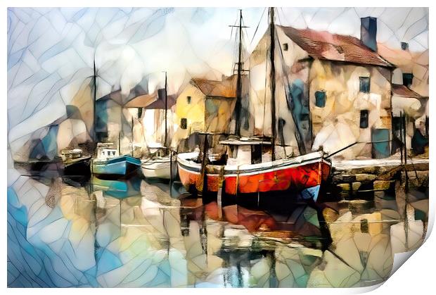 Old Fishing Village Print by Brian Tarr
