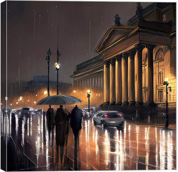 Liverpool at night Canvas Print by Brian Tarr