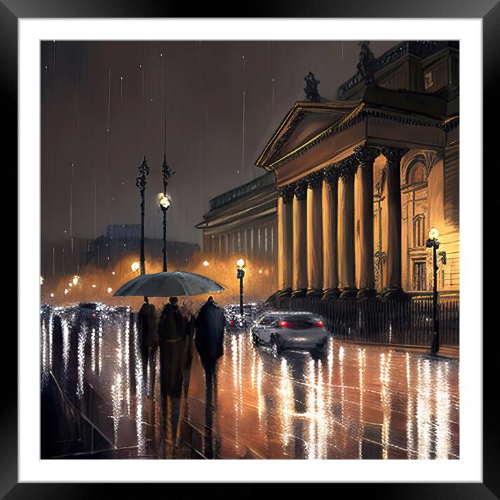 Liverpool at night Framed Mounted Print by Brian Tarr
