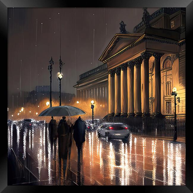 Liverpool at night Framed Print by Brian Tarr