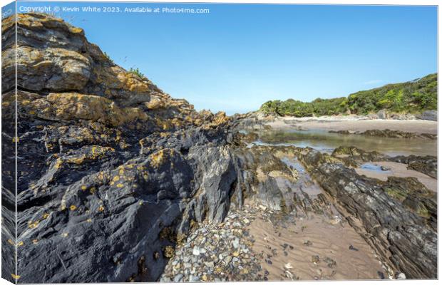 Impressive rocky landscape at Angle Bay beach Canvas Print by Kevin White