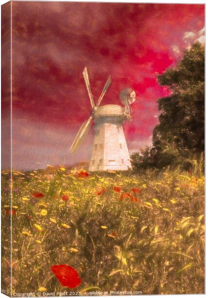 Windmill Dreams Art Vista  Canvas Print by David Pyatt