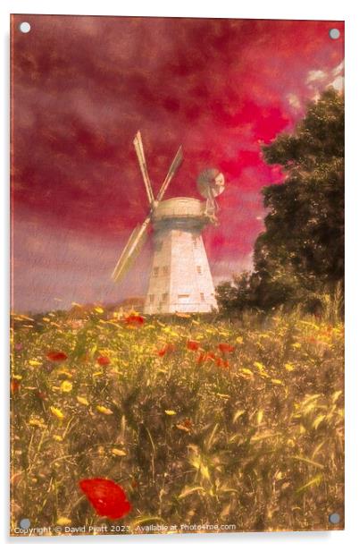 Windmill Dreams Art Vista  Acrylic by David Pyatt