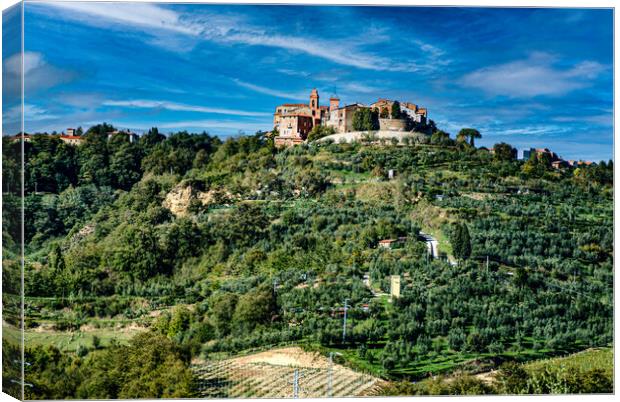 The hilltop village of Panecale, Umbria Canvas Print by Gerry Walden LRPS