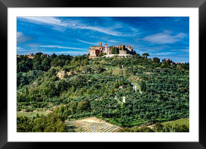 The hilltop village of Panecale, Umbria Framed Mounted Print by Gerry Walden LRPS