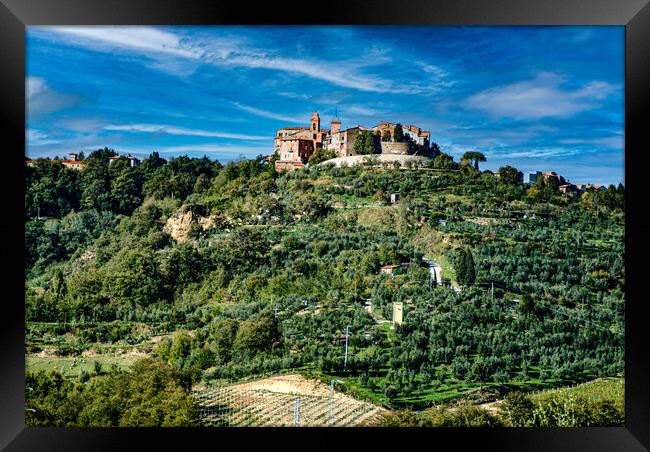 The hilltop village of Panecale, Umbria Framed Print by Gerry Walden LRPS