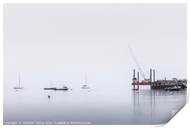 Swanage Sea Mist Print by Stephen Young