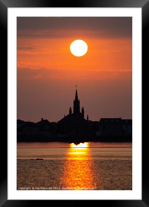 Sky sun Framed Mounted Print by Les McLuckie
