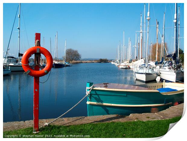 Serenity on the Exeter Ship Canal Print by Stephen Hamer