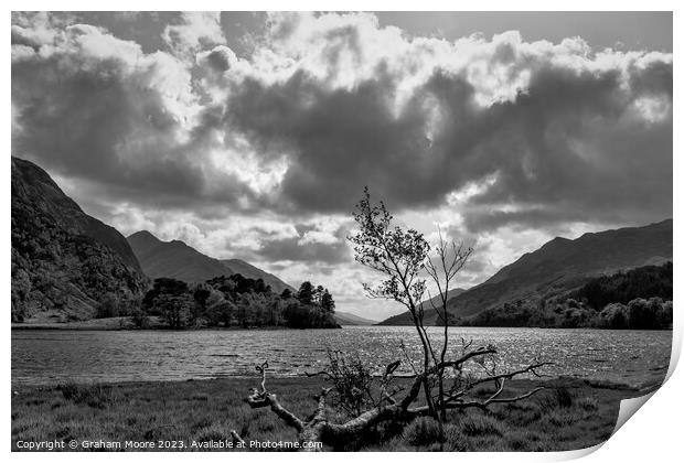 Loch Shiel monochrome Print by Graham Moore