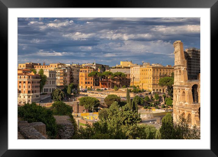 City of Rome at Sunset in Italy Framed Mounted Print by Artur Bogacki
