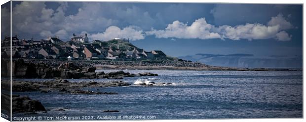 The Enchanting Seascape of Burghead Village Canvas Print by Tom McPherson