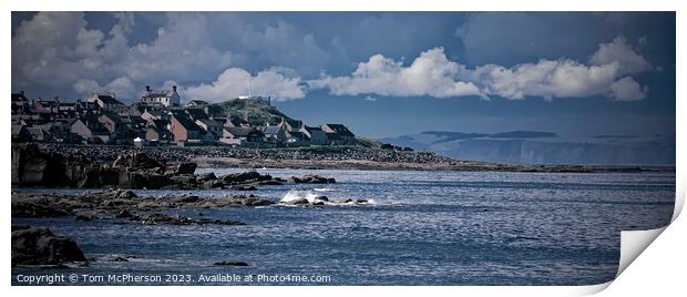 The Enchanting Seascape of Burghead Village Print by Tom McPherson