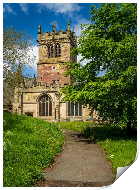 Parish church of St Marys in Ellesmere Shropshire Print by Steve Heap