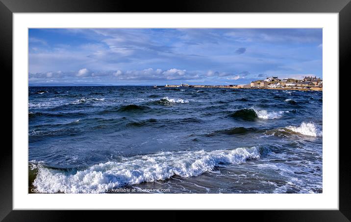Flames of the Scottish Seascape at Burghead Bay Framed Mounted Print by Tom McPherson