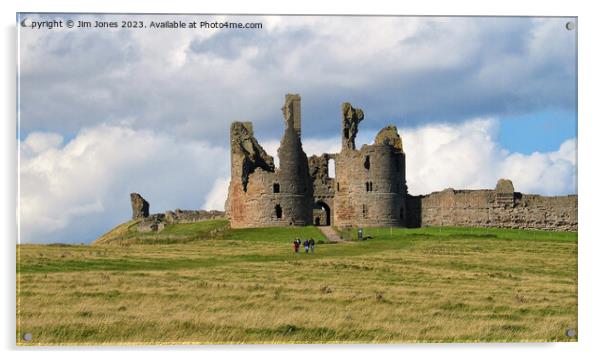 Dunstanburgh Castle, Northumberland - Panorama Acrylic by Jim Jones