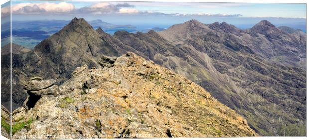 Looking to Sgurr nan Gillean and Am Basteir  Canvas Print by Chris Drabble